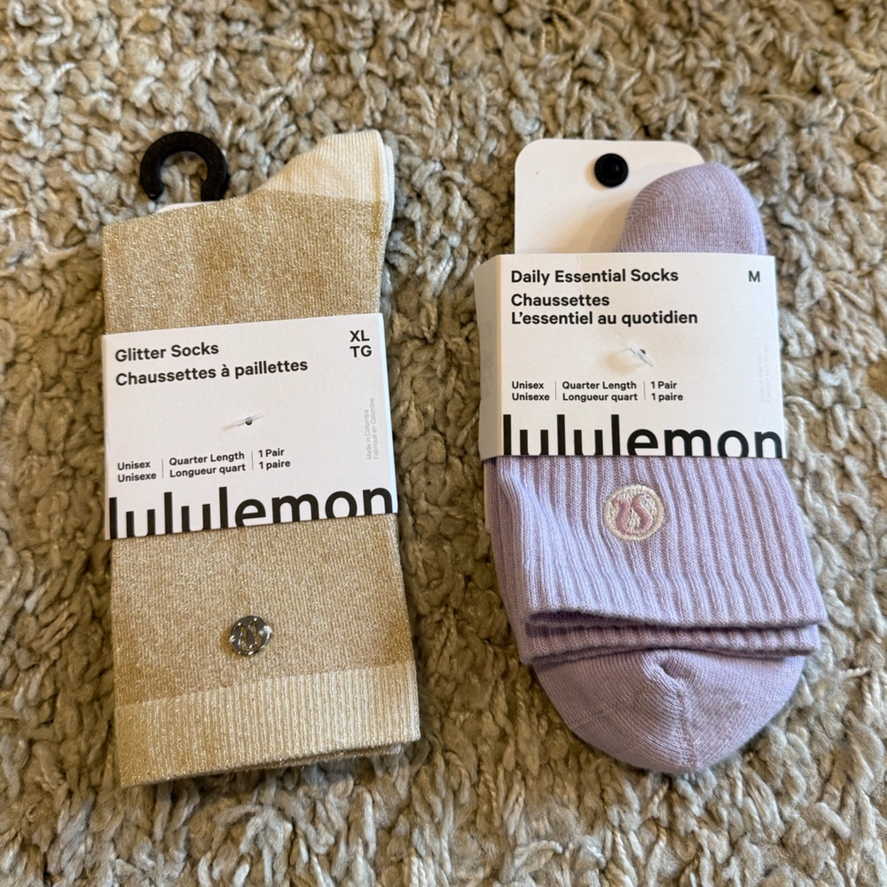 lululemon athletica Casual Socks - Tan and Lavender